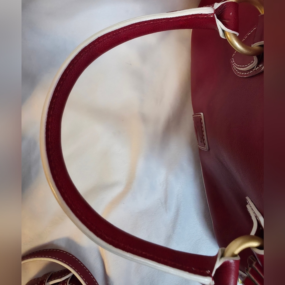 Dooney & Bourke Red Leather Satchel - Picture 14 of 16